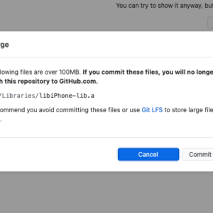 GitHub Desktopで100MB制限