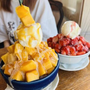 韓国ソウル S2 Ep04 カフェのかき氷（ピンス）【coin 明洞2号店】